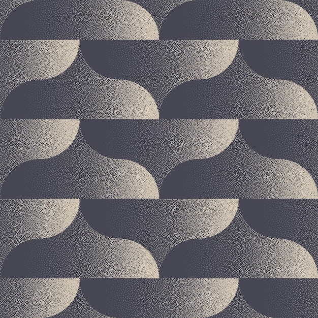Prachtig elegant naadloos patroon trend dotwork abstracte vector achtergrond