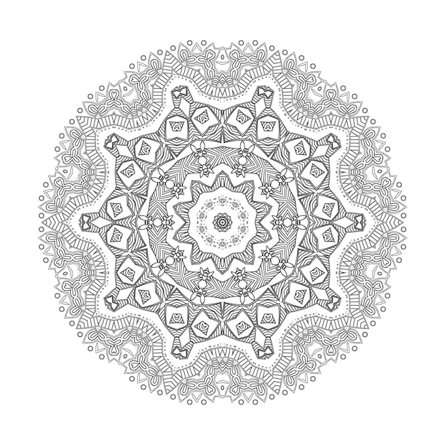 Prachtig lijntekeningen mandala-ontwerp