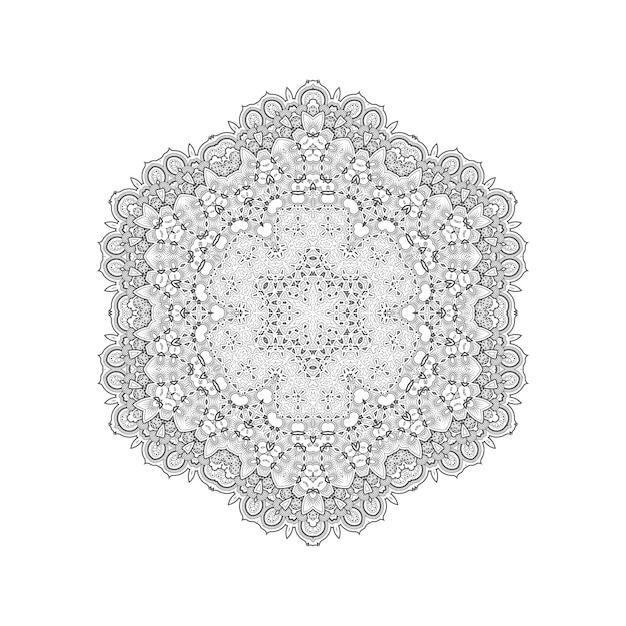 prachtig lijntekeningen mandala-ontwerp