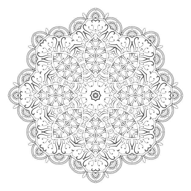 Prachtig lijntekeningen mandala-ontwerp