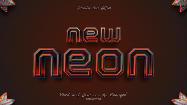 Prachtig nieuw neon-teksteffect