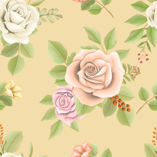 Prachtig patroon in vintage stijl met roze lentebloemen