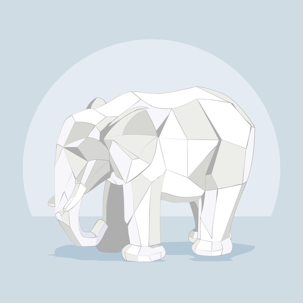 Vector prachtige abstracte geometrische olifant illustratie