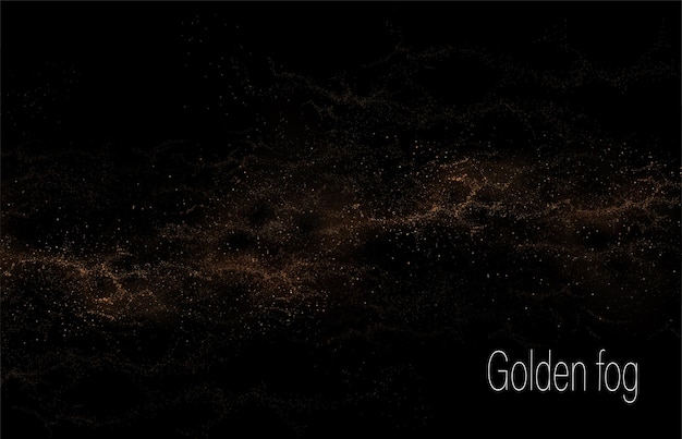 Prachtige achtergrond geïsoleerde gouden glitter op zwarte achtergrond