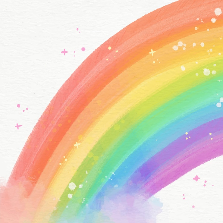 Vector prachtige aquarel regenboog geïllustreerd
