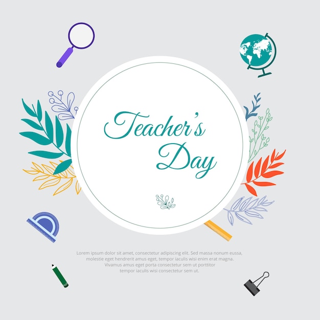 Prachtige Happy International Teacher's Day ontwerp achtergrond vector