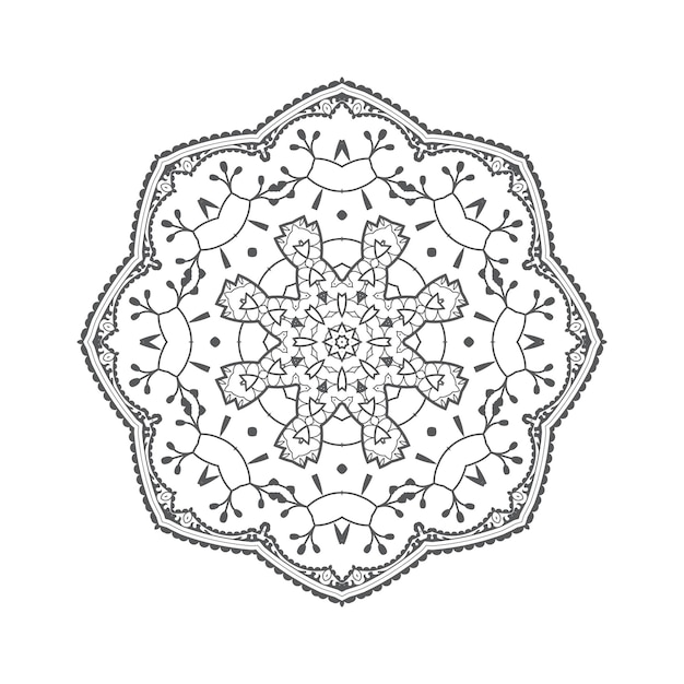 Prachtige lijntekeningen mandala vector voor ontwerp