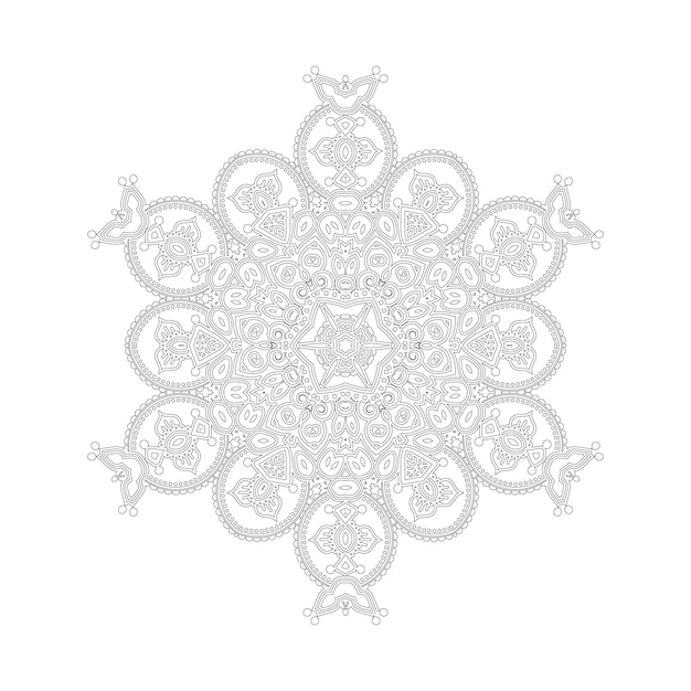 Prachtige lijntekeningen mandala vector voor ontwerp