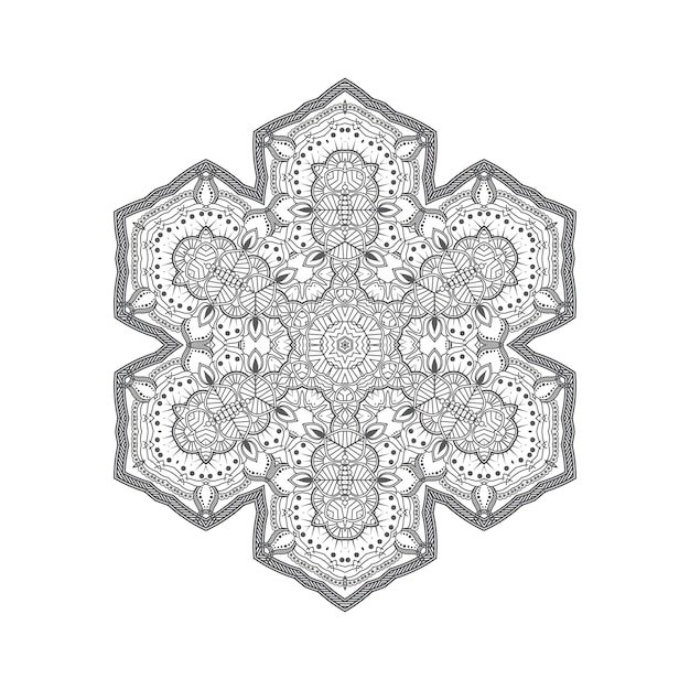 prachtige lijntekeningen mandala vector voor ontwerp