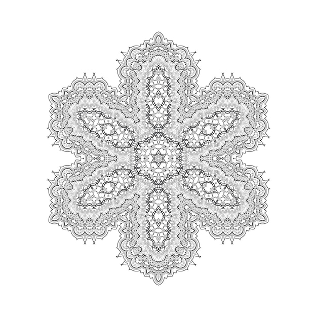 prachtige lijntekeningen mandala vector voor ontwerp