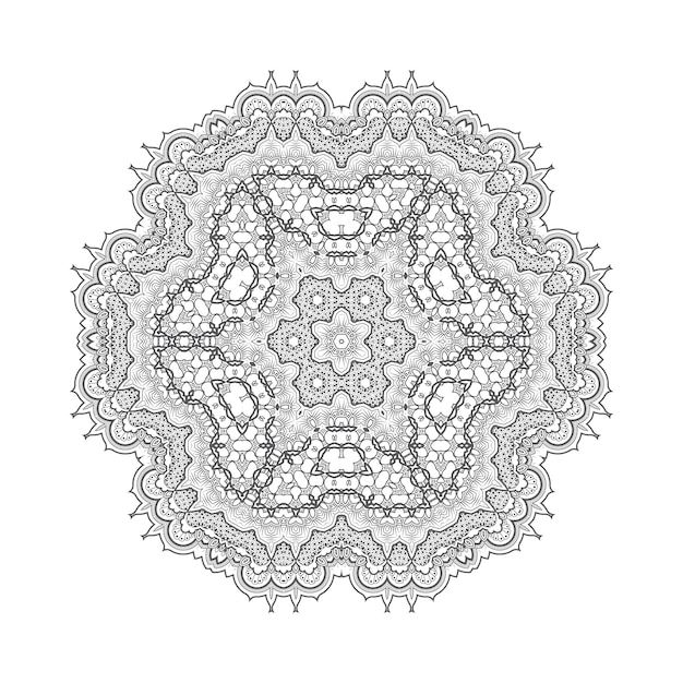 prachtige lijntekeningen mandala vector voor ontwerp