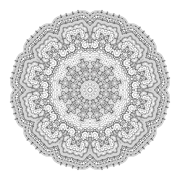 prachtige lijntekeningen mandala vector