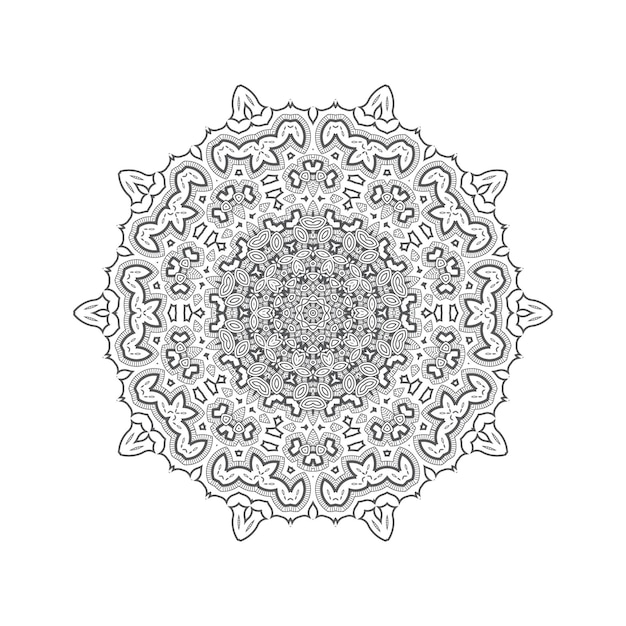 prachtige lijntekeningen mandala vector