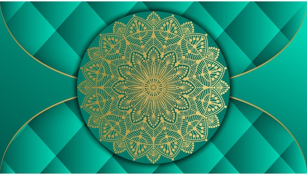 Prachtige mandala-stijl groet en uitnodigingskaart. Arabesque stijl decoratief ontwerp als achtergrond.