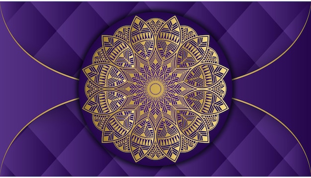 Prachtige mandala-stijl groet en uitnodigingskaart. arabesque stijl decoratief ontwerp als achtergrond.