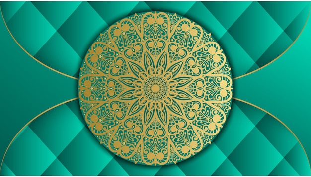 Prachtige mandala-stijl groet en uitnodigingskaart. Arabesque stijl decoratief ontwerp als achtergrond.