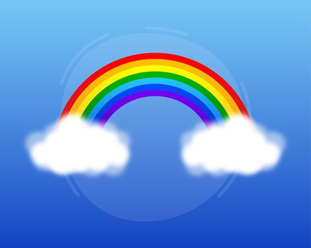 Prachtige regenboog Prachtig meteorologisch fenomeen Vectorillustratie