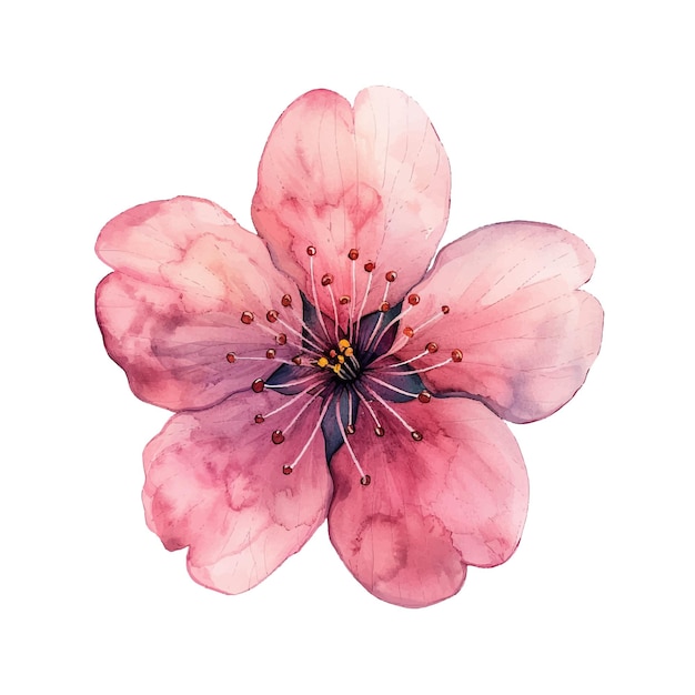 prachtige sakura bloem vector illustratie in aquarel stijl