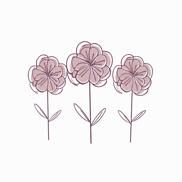 Prachtige vectorillustratie van een hortensia