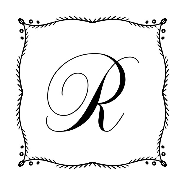 Prachtige vintage monogram frame vector sierlijke kalligrafische ontwerp element vectorillustratie