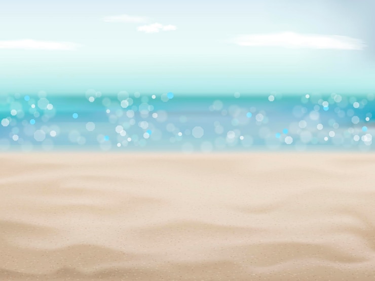 Vector prachtige zand van het strand scène achtergrond