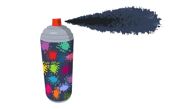 Vettore vernice in bottiglia praticamente usata