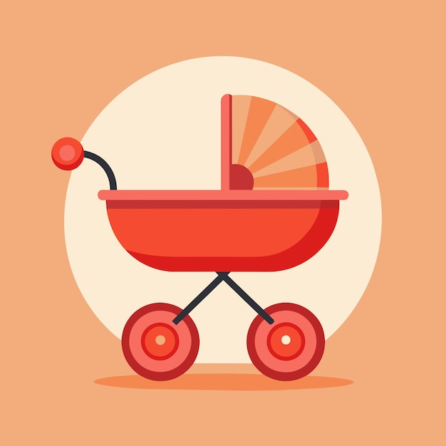 Vector pram vector illustration