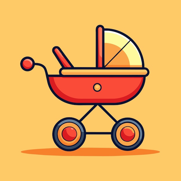 Vector pram vector illustration