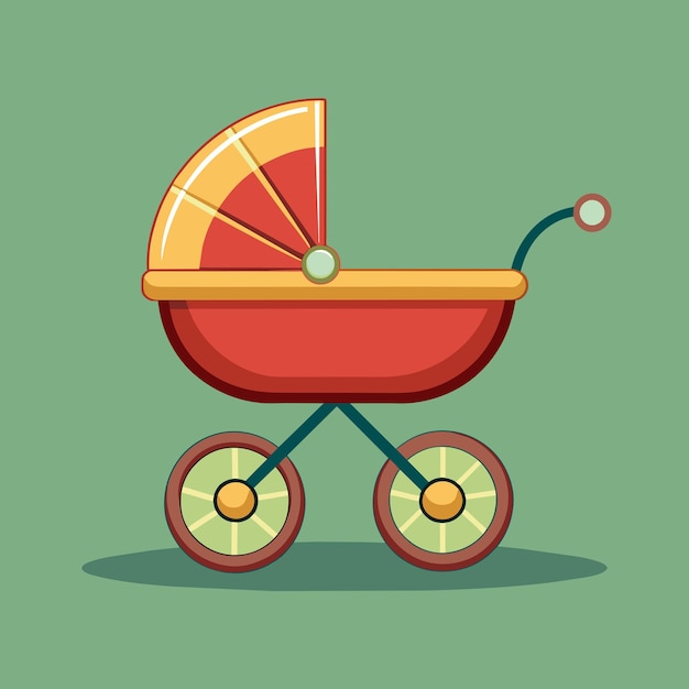 Vector pram vector illustration