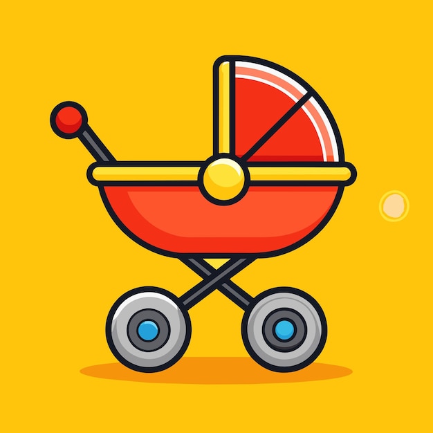 Vector pram vector illustration