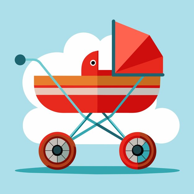 Vector pram vector illustration