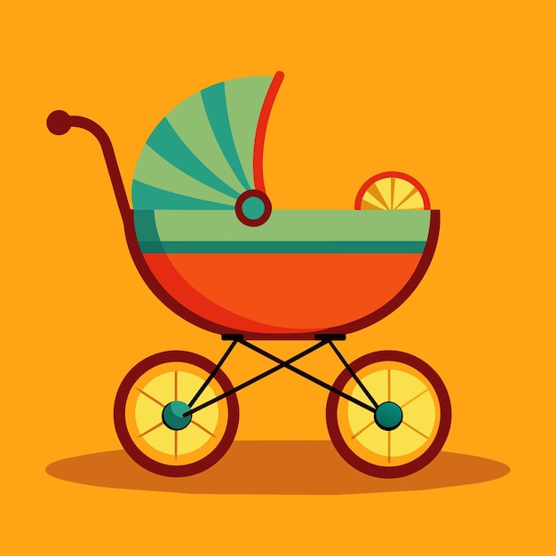 Vector pram vector illustration