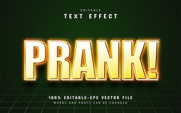 Prank neon text effect editable