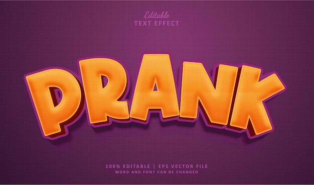 Prank text effect style editable text effect style 3d