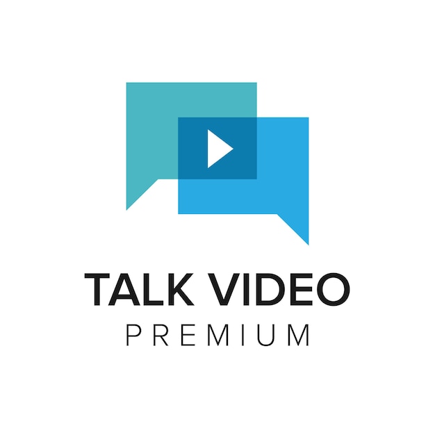 Praten video logo vector pictogrammalplaatje