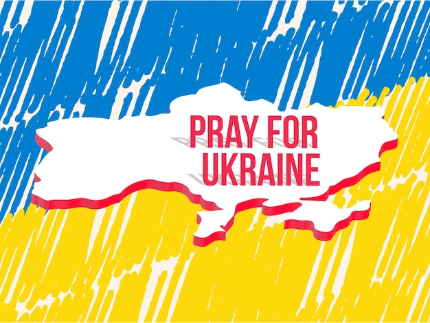 ウクライナとウクライナの地図のために祈る