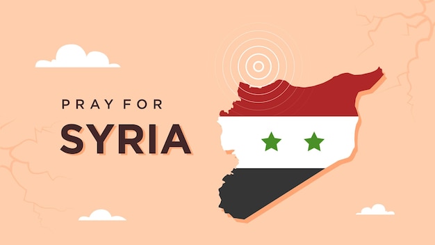 Pray For Syria Concept Illustration