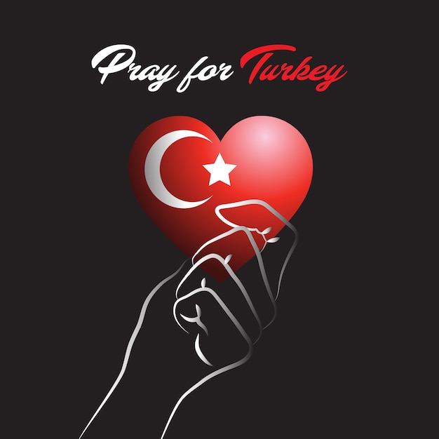 Vector pray for turkey 6