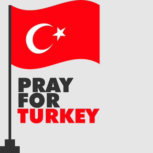 pray for turkey design vector social media