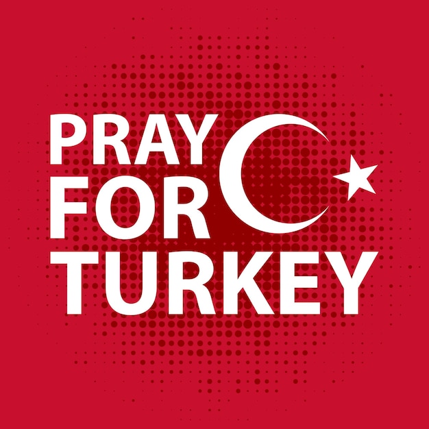 Pray for turkey premium vector illustration