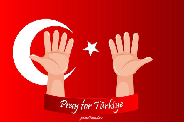 Pray for the turkey vector flag of turkey background