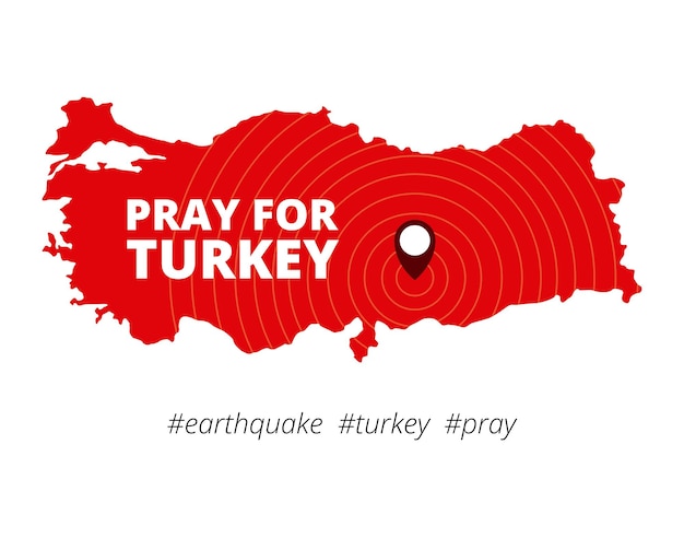 Vector pray for turkey