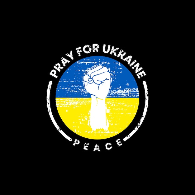 Pray for Ukraine concept vector illustration