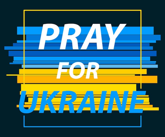 Vector pray for ukraine ukraine flag praying concept save ukraine vector illustration eps 10