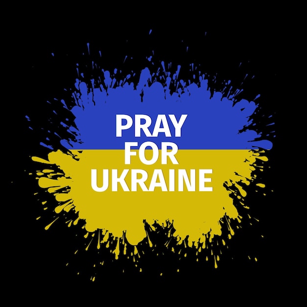 Vector pray for ukraine ukraine flag praying concept vector illustration pray for ukraine peace save ukraine from russia