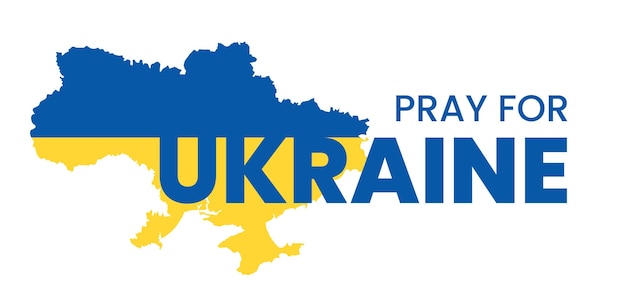 ウクライナとウクライナの旗の祈りの概念のベクトル図またはウクライナの旗のベクトルのデザインのために祈る