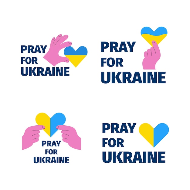 Pray for Ukraine vector illustration