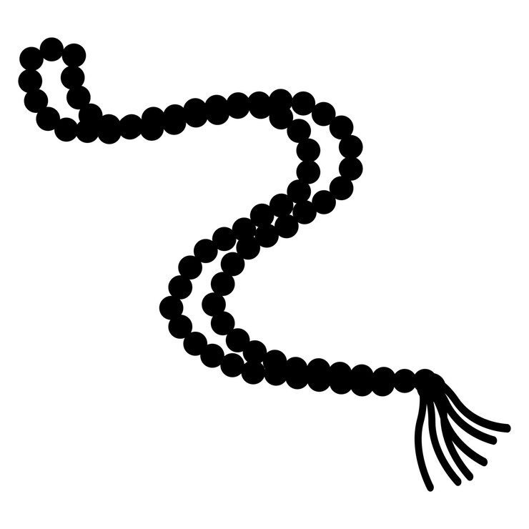 Vector prayer beads icon vector illustration logo design