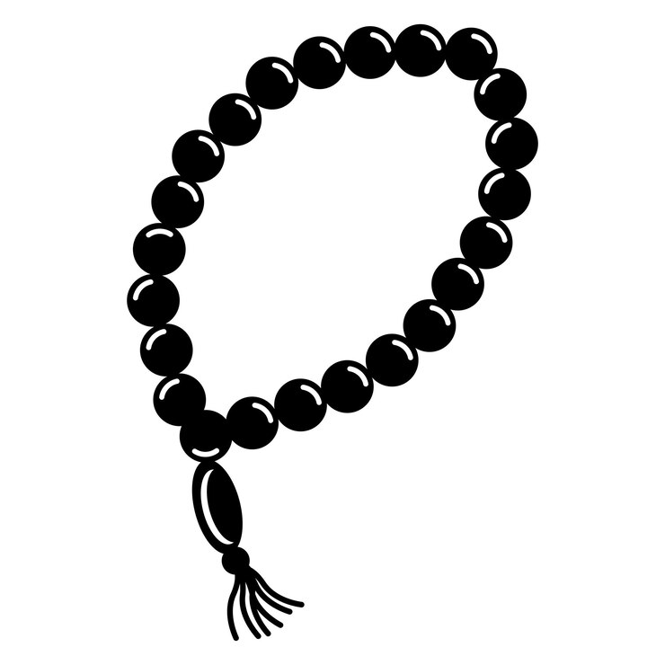 Vector prayer beads icon vector illustration logo design