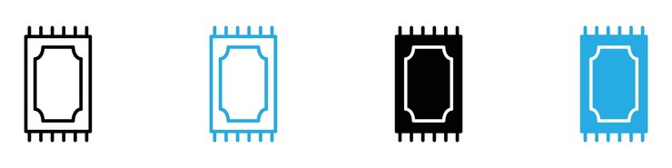 Vector prayer rug icon ideal for islamic and religious designs